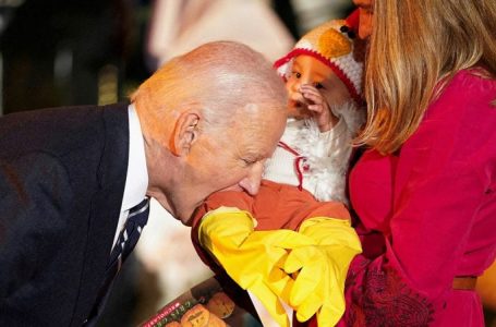 Biden bites babies visiting for White House Halloween trick-or-treat celebration