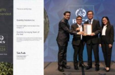 Quantity Solutions awarded Highly Commended — Quantity Surveying Team of the Year 2024 by RICS Southeast Asia