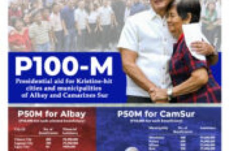 PBBM delivers over P50-million financial aid, services to calamity-hit Albay farmers, fisherfolk