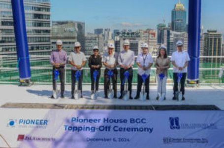 Eco-friendly Pioneer House BGC tops off; on track for completion in 2025